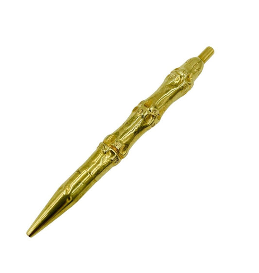 VTG Tiffany & Co. NY 14K Yellow Gold Bamboo Collection Ballpoint Pen 4" LONG