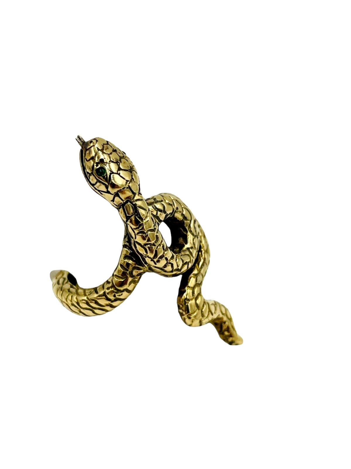 Designer signed 18k Yellow gold Snake Ring from Capri Italy