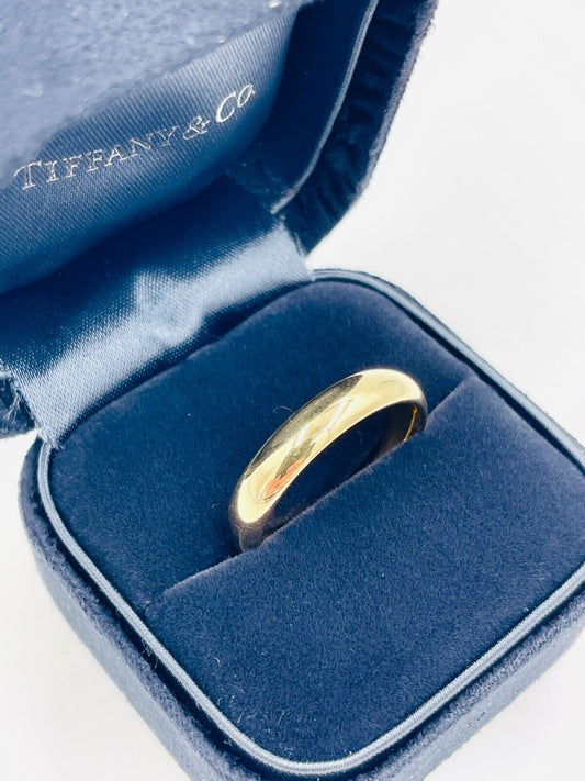 Vintage Tiffany & Co. 4.4mm 14k Yellow Gold Classic Wedding Band Ring