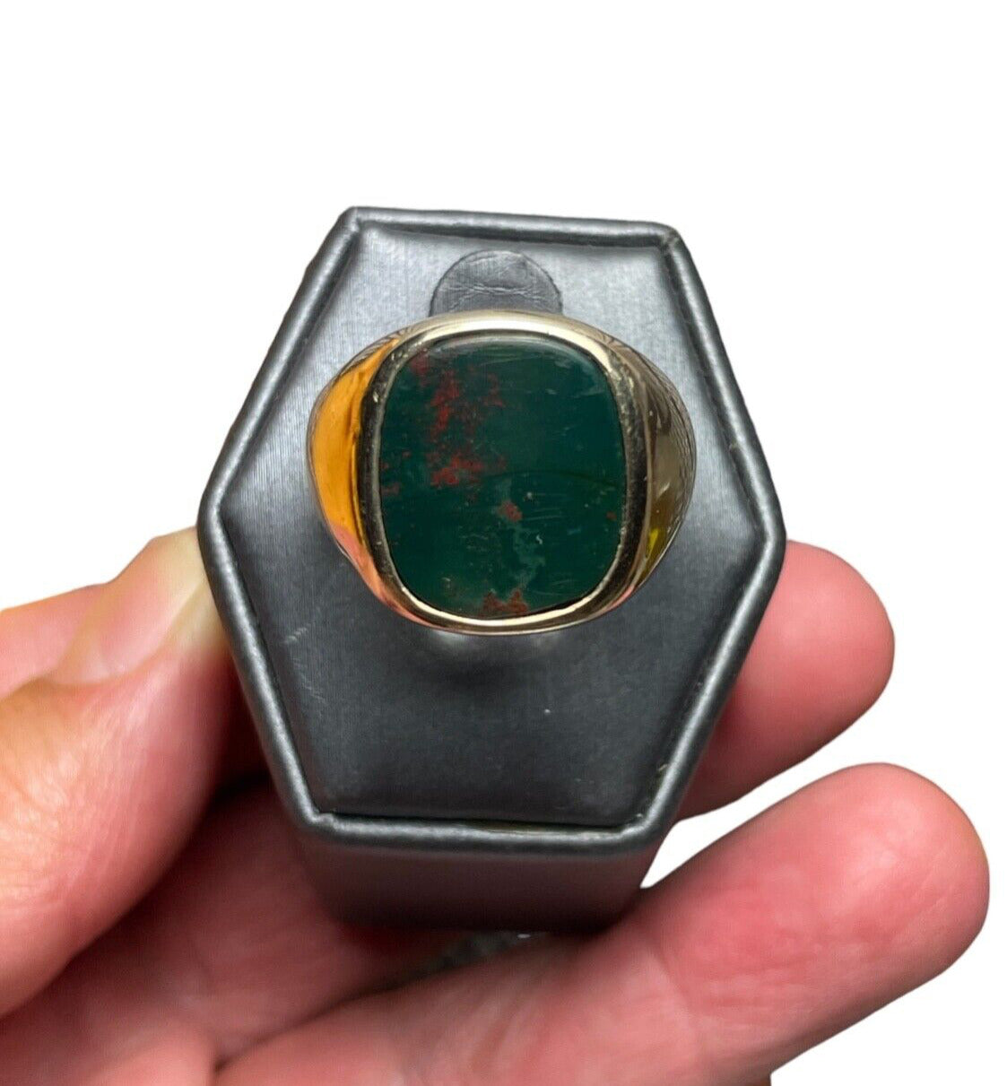Baden and Foss B&F  10K Gold  Bloodstone Men's Ring. Size 11