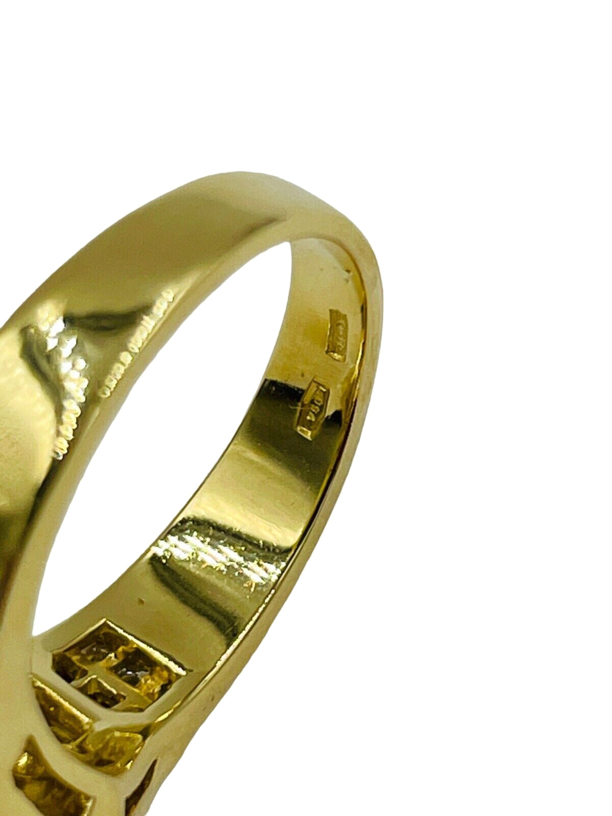 Estate Yellow Sapphire Diamond Ruby 18k Gold Ring