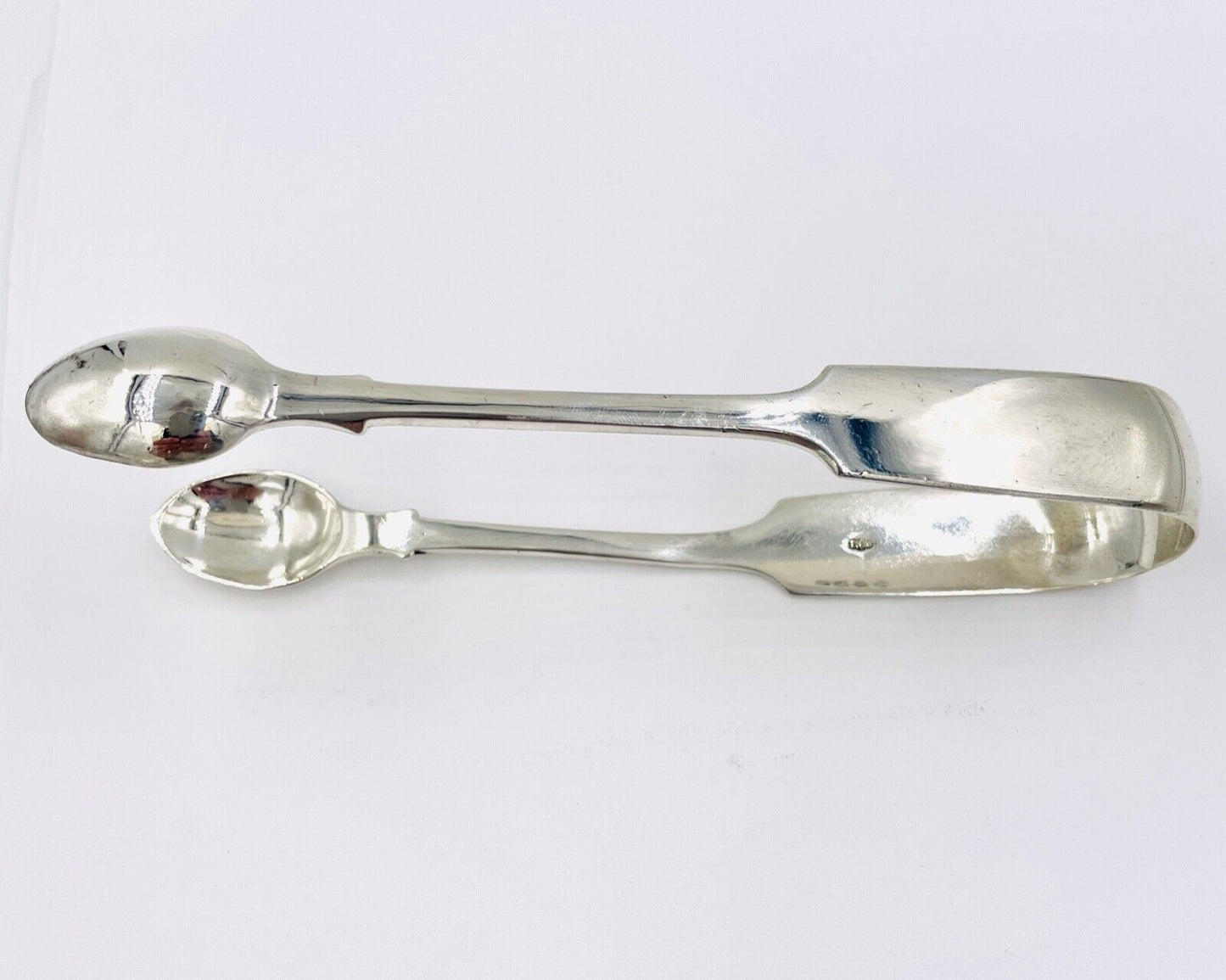 Antique Victorian Sterling Silver Scoop Ice tongs