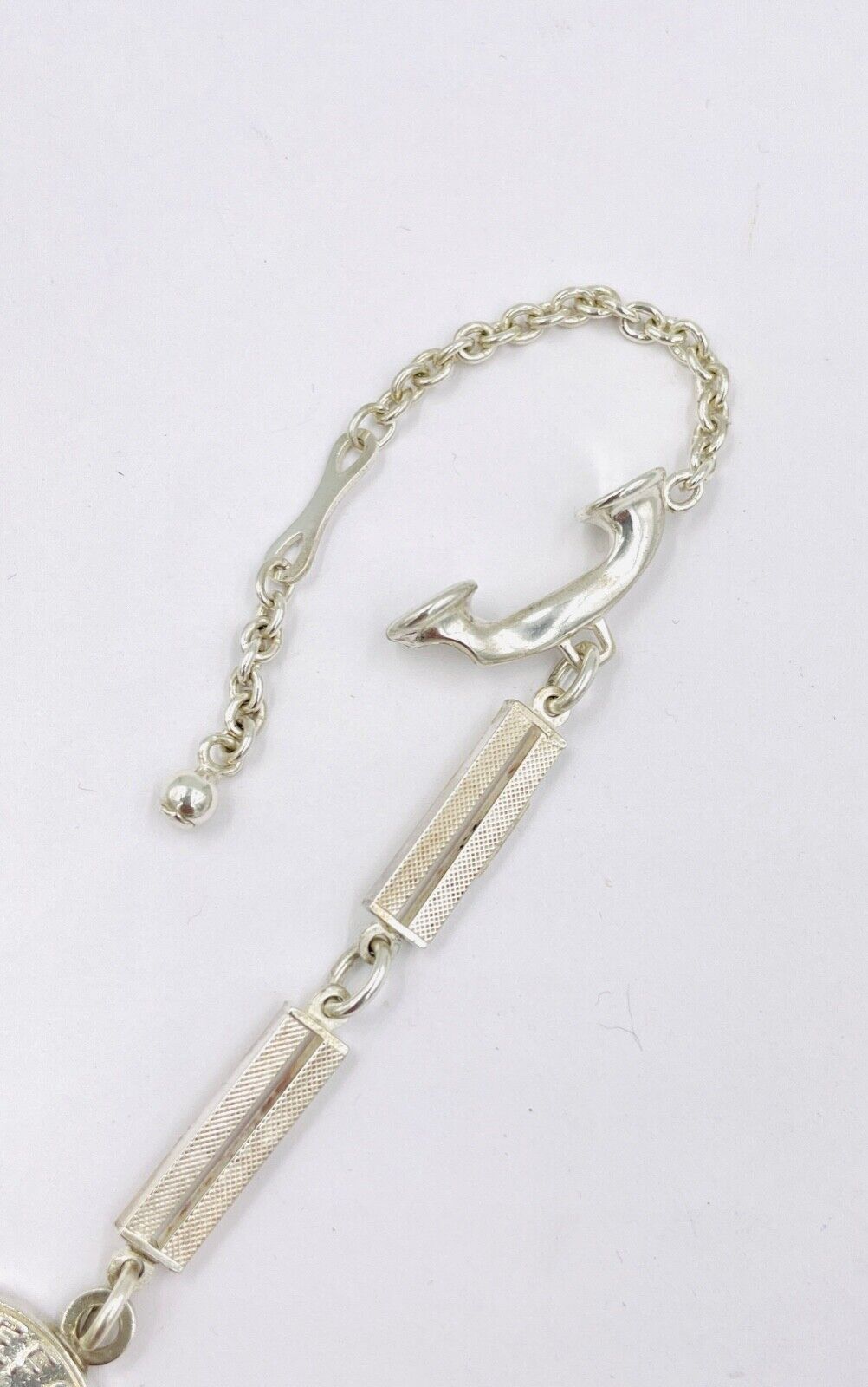 Vintage Sterling Silver Telephone Keychain Italy UNO A ERRE ITALIA