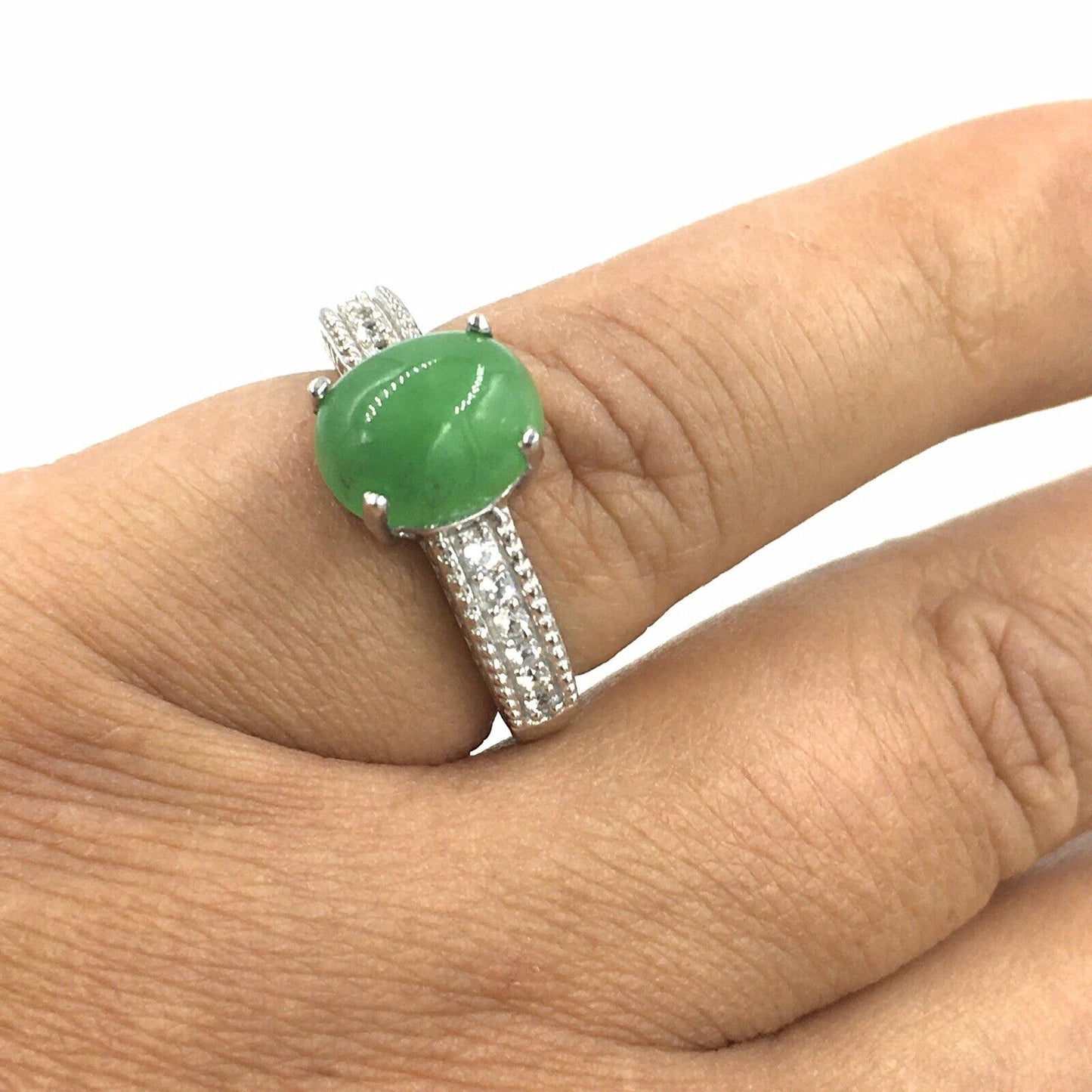 Sts Chuck Clemency Jade Spinel Sterling Silver Ring Size 7