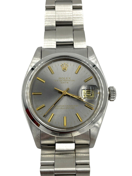 Rolex Date Stainless Steel Watch Ref  1500 Oyster band