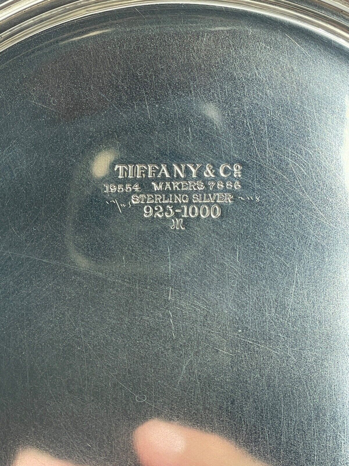 Vintage Tiffany & Co. Makers Sterling Silver 19554 Tray platter John C. Moore II