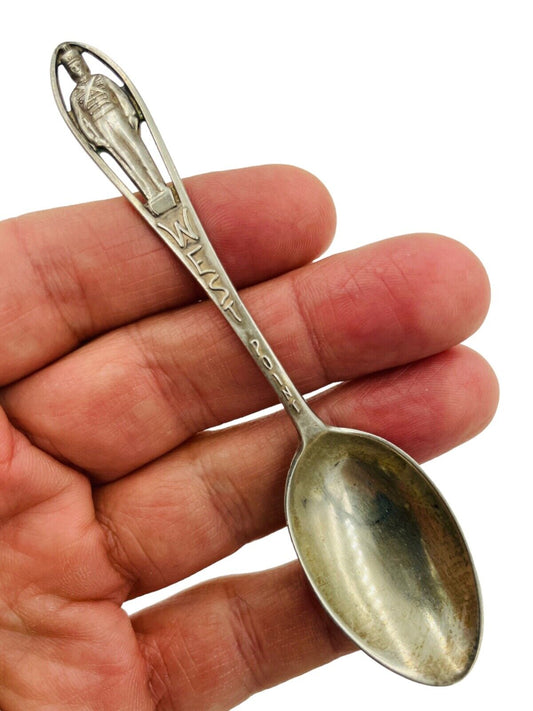 VTG STERLING SILVER WEST POINT CADET SOLDIER SMALL SOUVENIR SPOON