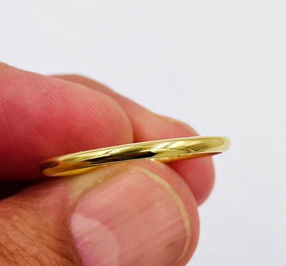 Vintage Estate Cartier 18K Yellow Gold Solid Wedding Band size 12