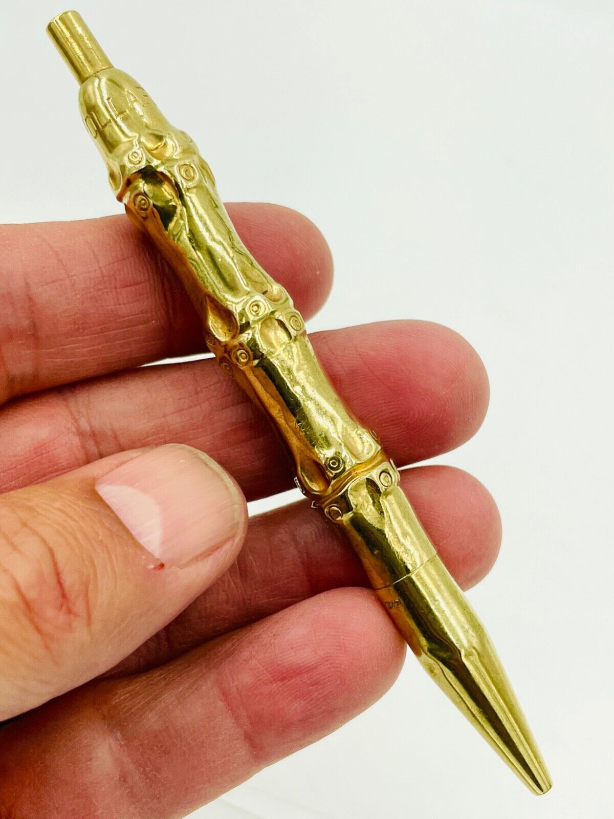 VTG Tiffany & Co. NY 14K Yellow Gold Bamboo Collection Ballpoint Pen 4" LONG