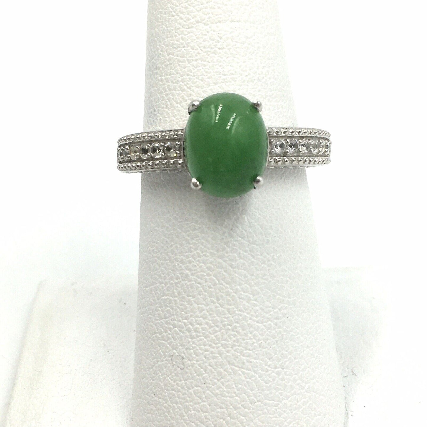 Sts Chuck Clemency Jade Spinel Sterling Silver Ring Size 7