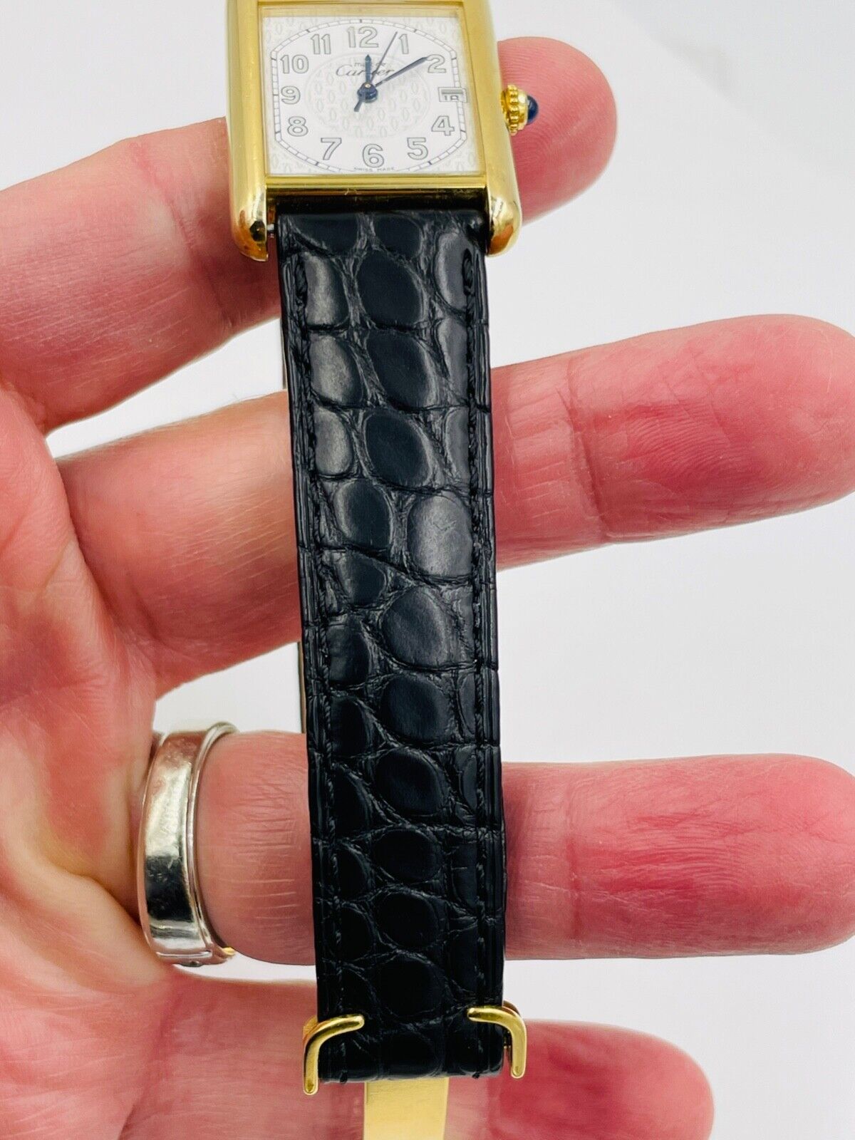 Cartier must de Cartier 2413 18K Gold Vermeil Wristwatch Men's full size