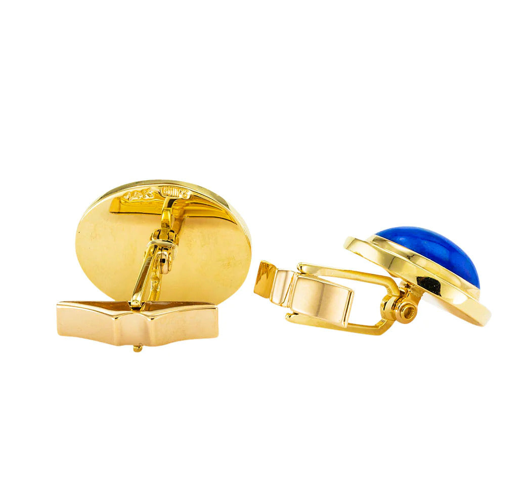 Gump's Lapis Lazuli Yellow Gold Cufflinks