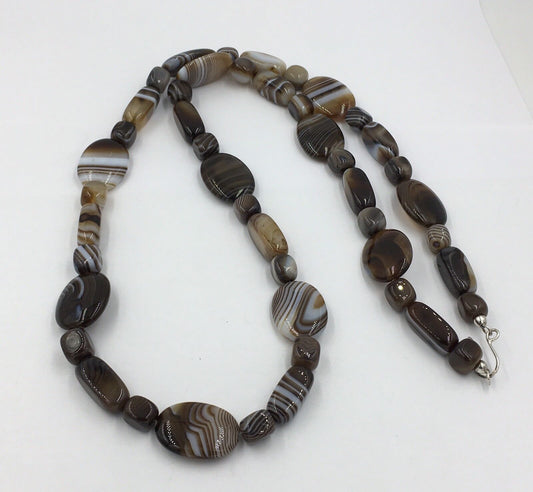 Vintage Jay King Dtr Lace Agate Necklace 37"