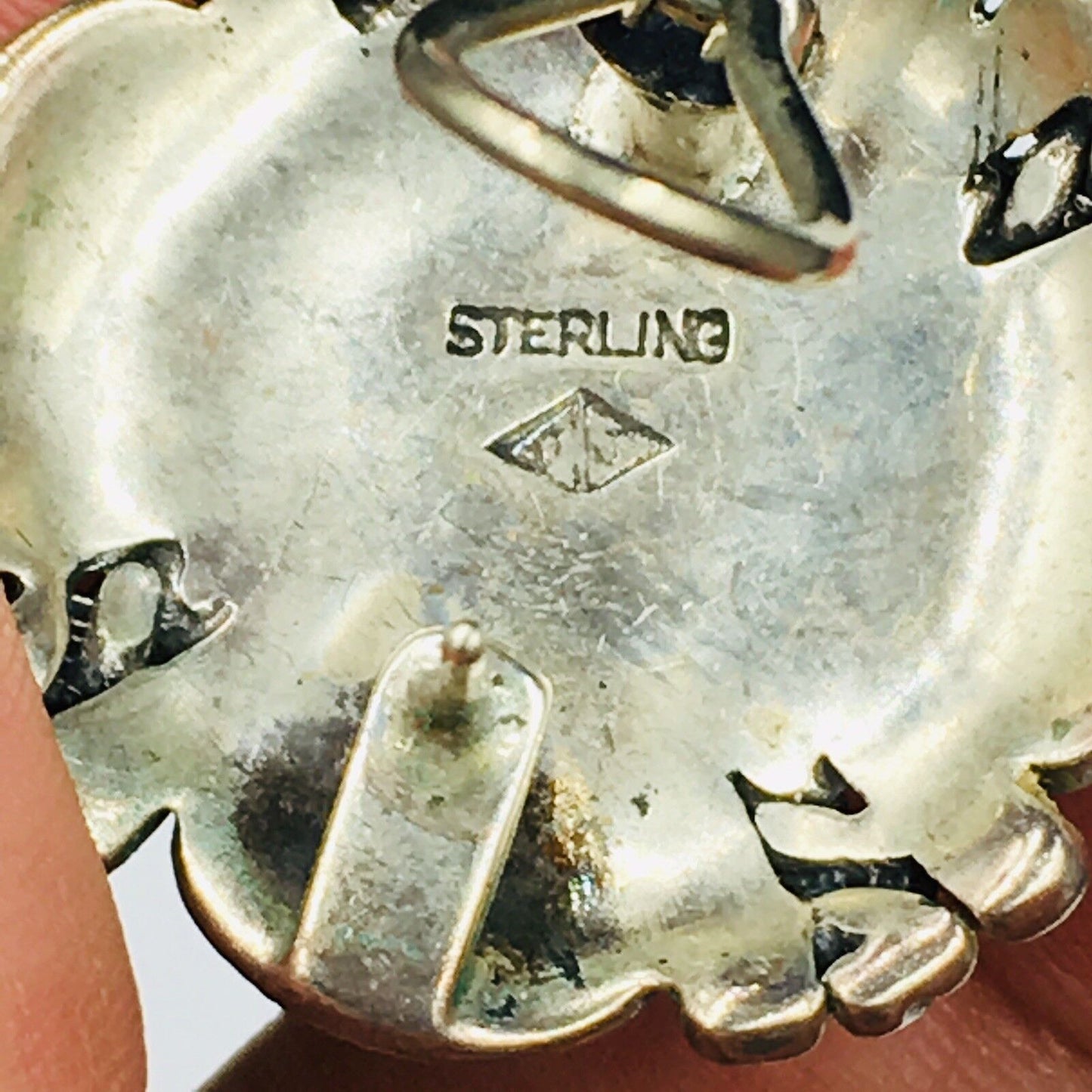 Judith Jack JJ Pearl Marcasite Clip On Earrings Sterling Silver Vintage