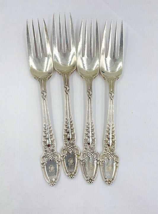 Broom Corn by Tiffany & Co. Sterling Silver Pastry Fork 4-tine 6" set of 4