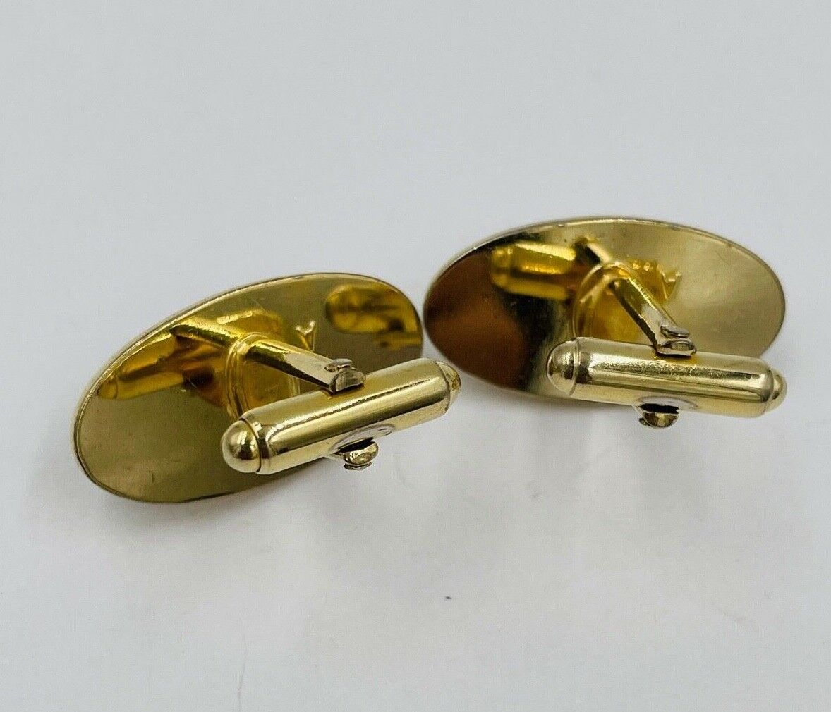 Anson Vintage Dog Cuflinks Mother of Pearl Oval Classy Cuff Links