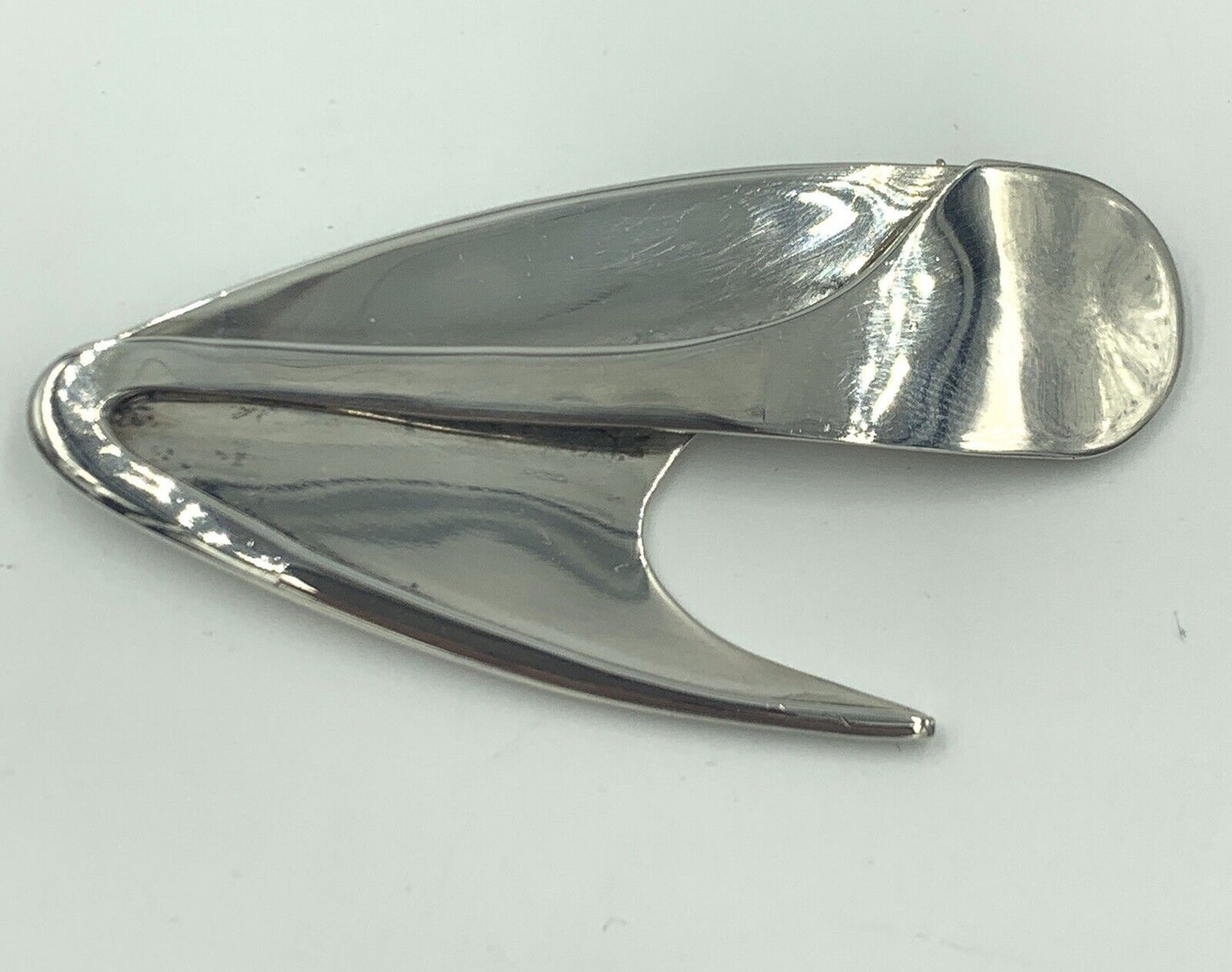 Vintage Zina Of Beverly Hills Modernist 925 Sterling Silver Brooch Pin