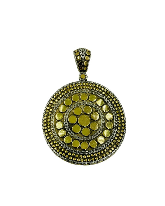 John Hardy XL Dot Armadillo Pendant 18K & 925 Sterling for Necklace