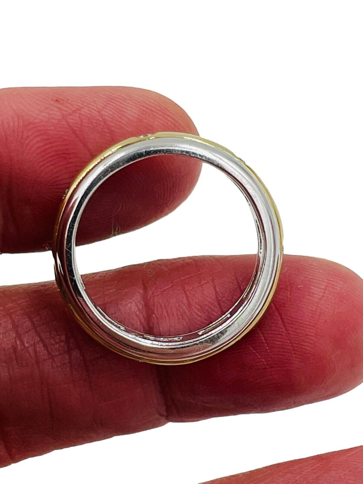 Designer Simon B 14k two tone gold Diamond Spinner band Men's ring