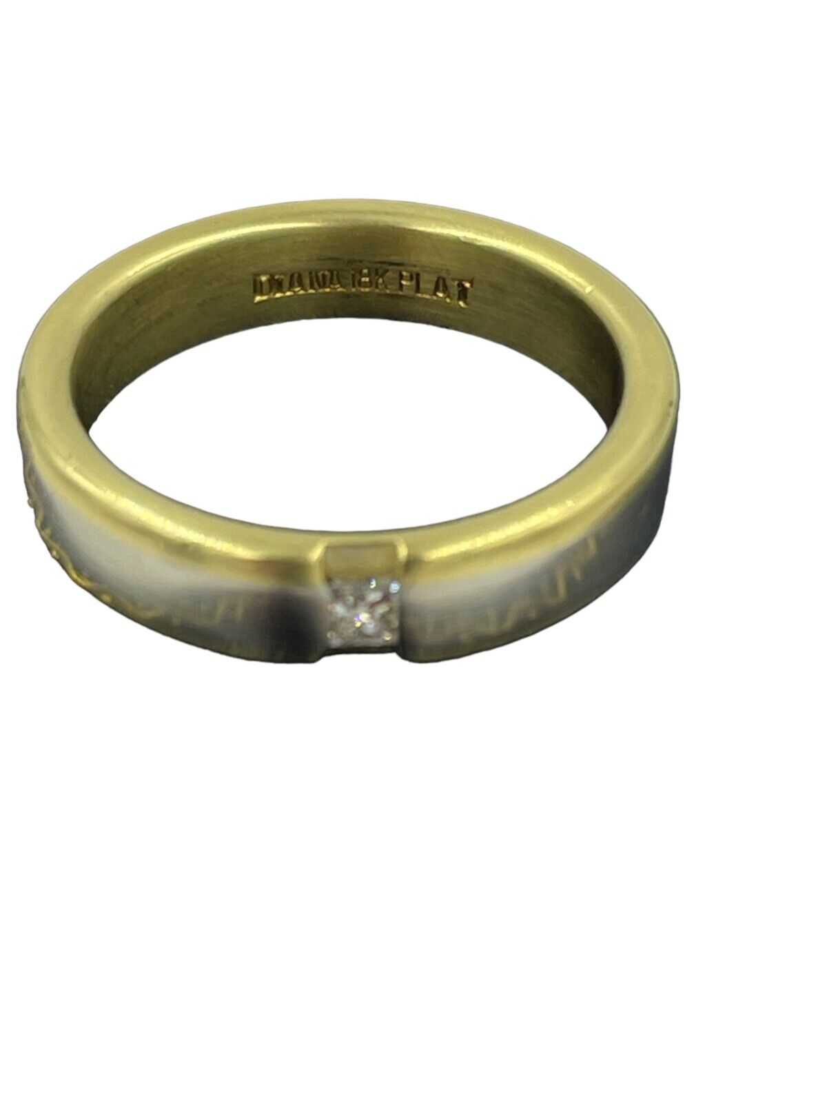 Designer signed Diana Platinum & 18k Gold Ring Band Men's size 12.5 Make Offer