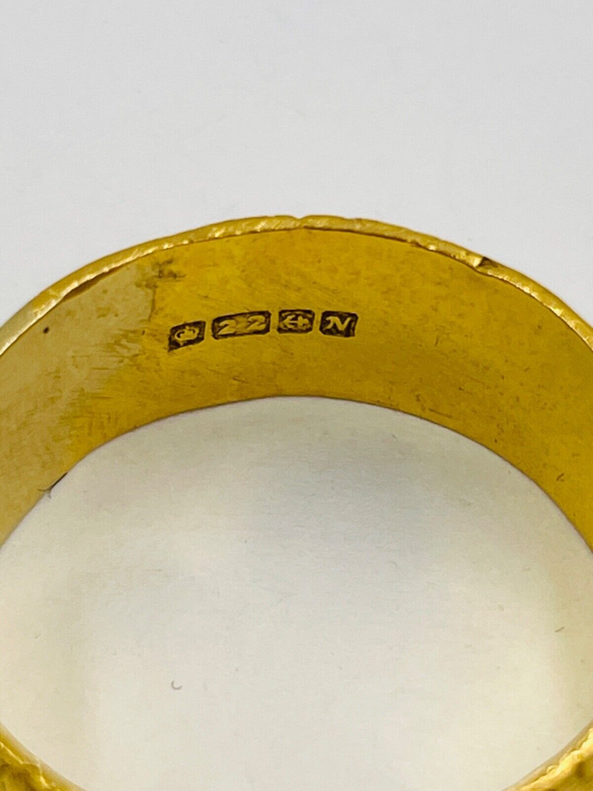 Antique 22K Solid Yellow Gold Ring Band Birmingham Circa 1862