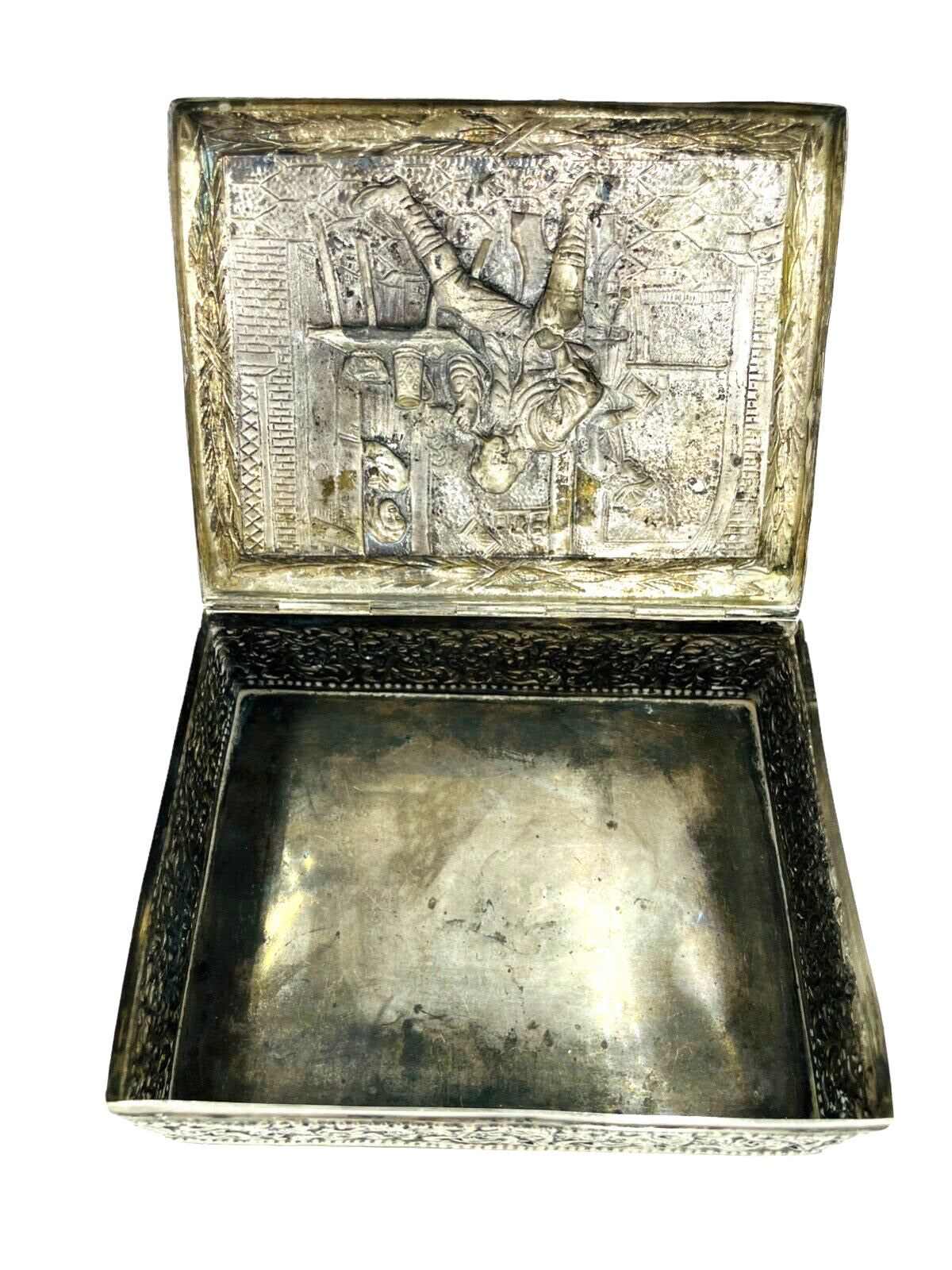 Antique 19th C Dutch Sterling Silver Case Or Box