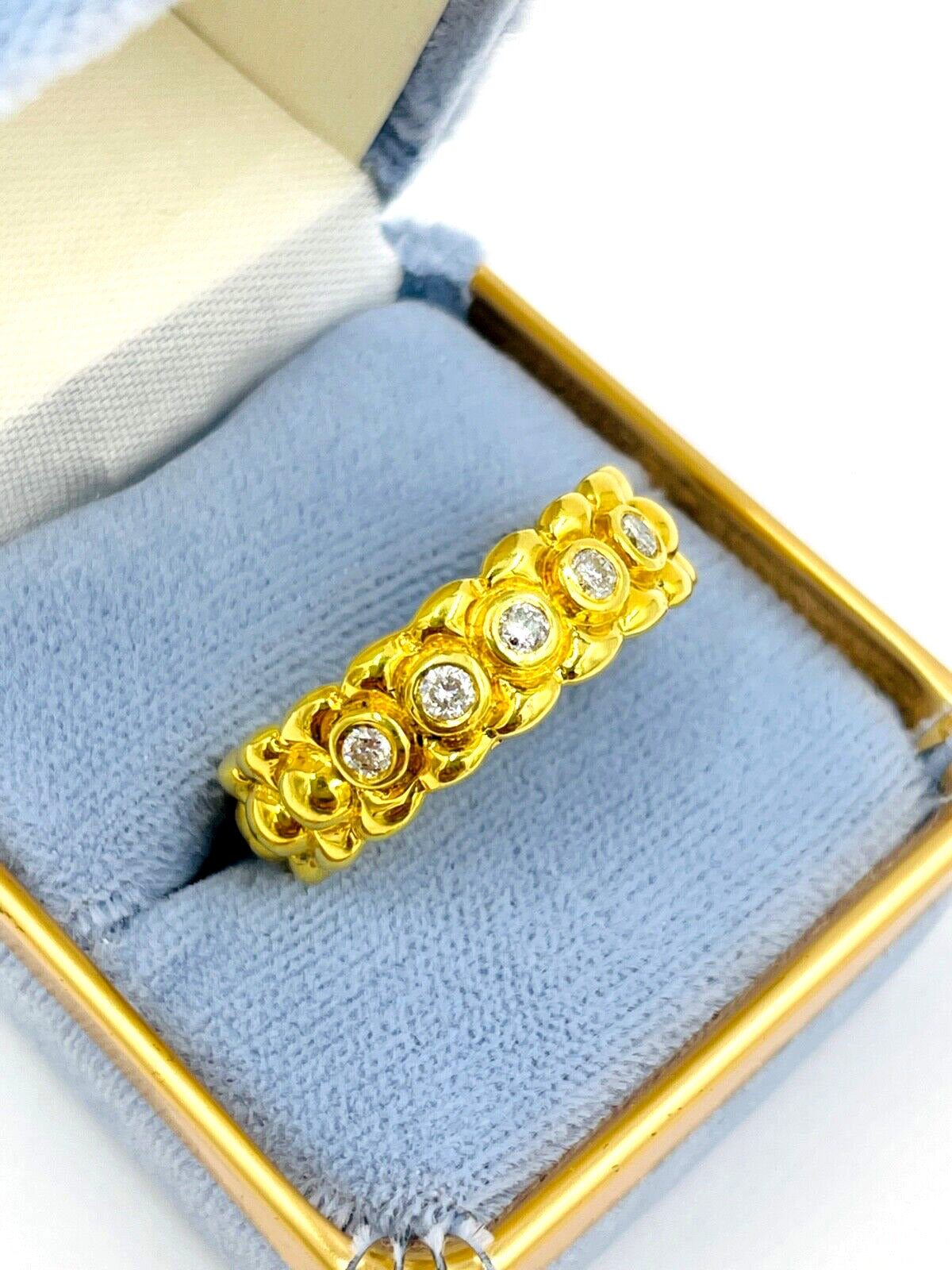 Men's 18k Diamond Engagement Ring Designer signed .24cts VS