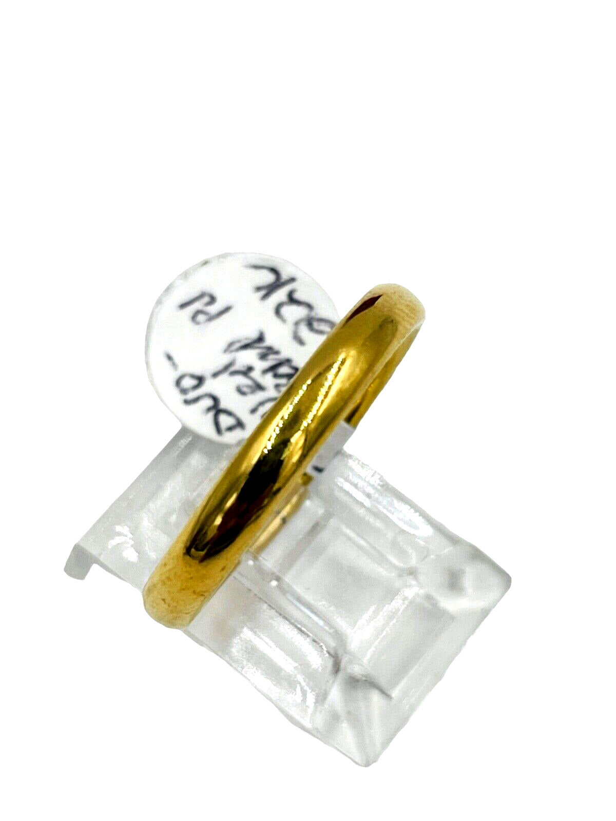 Estate 22k gold 3.33mm wide band ring size 10+ singed Peacock