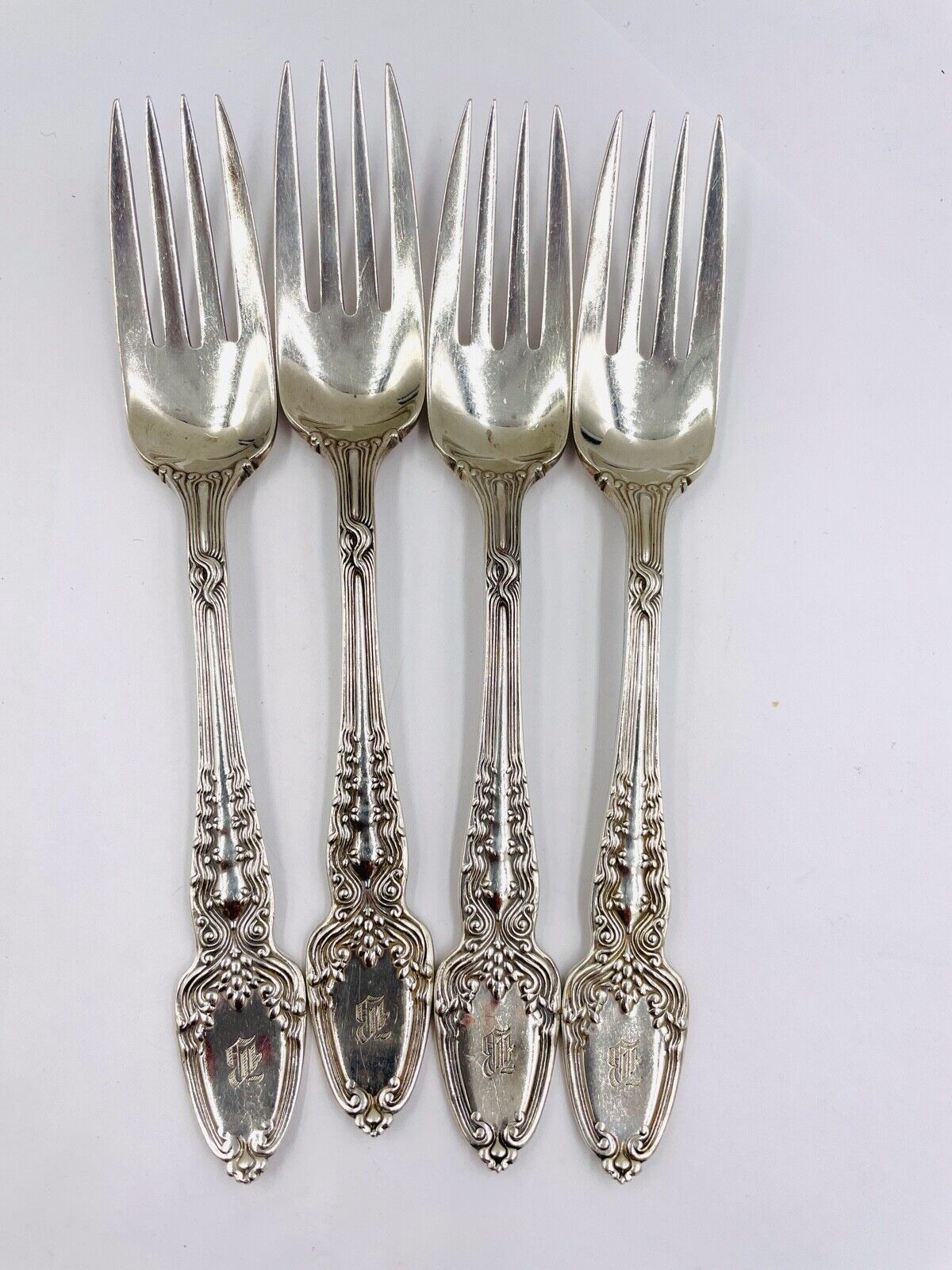 Broom Corn by Tiffany & Co. Sterling Silver Pastry Fork 4-tine 6" set of 4