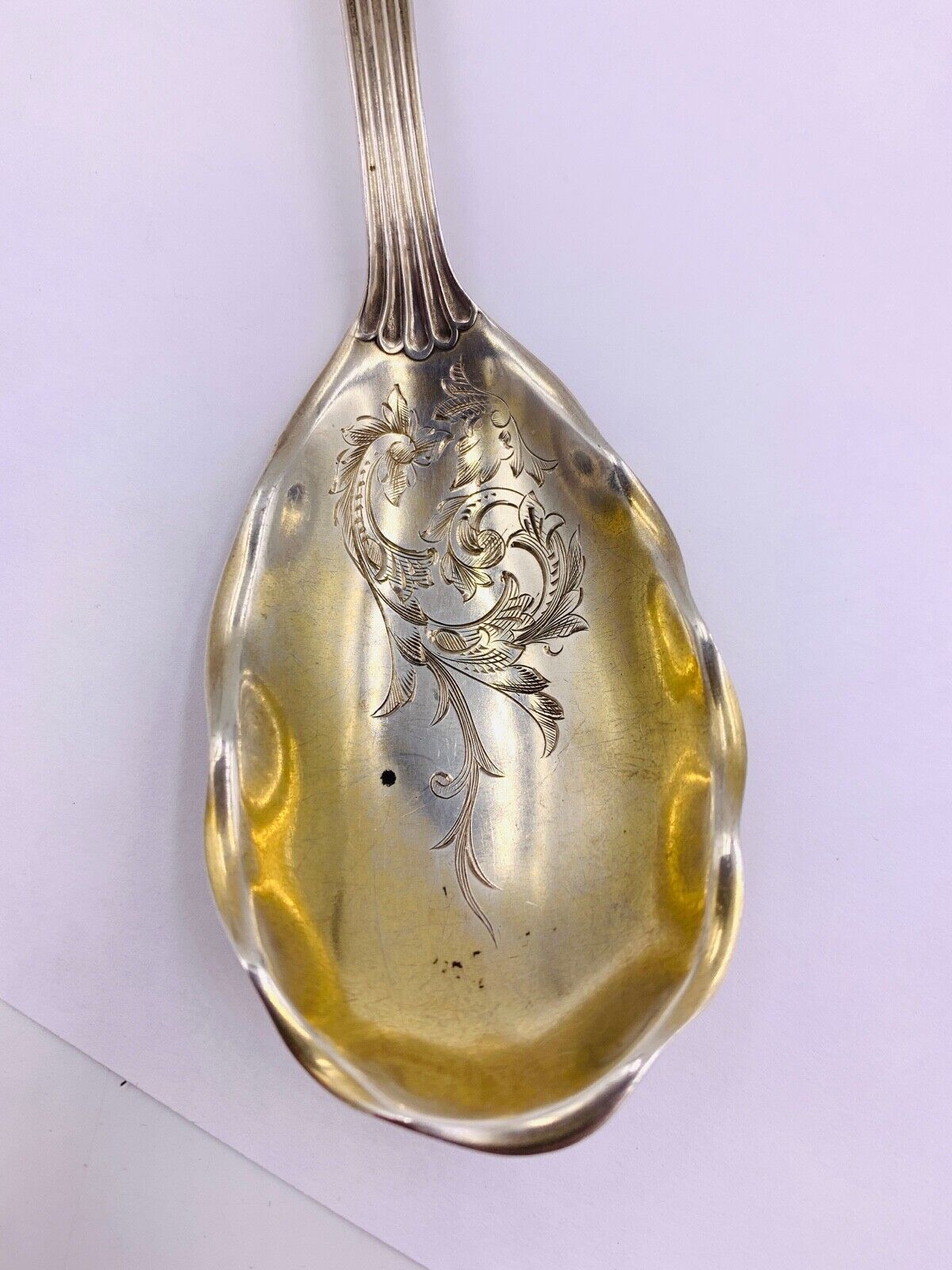 Medici Old By Gorham Sterling Silver Casserole Spoon Brite-Cut 7 1/4