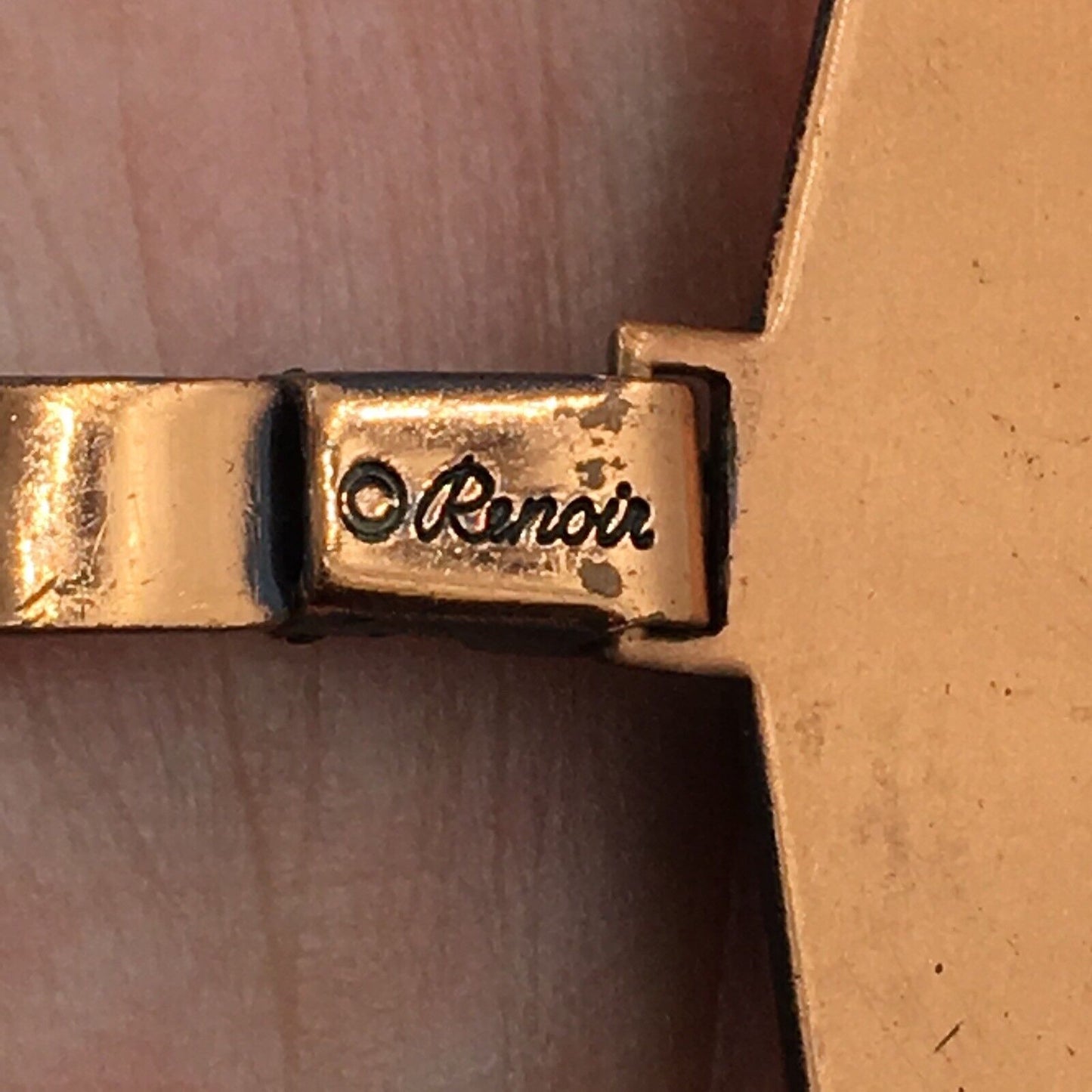 Vintage Renoir Modernist Copper Oxidized Black Clip On Earrings Bracelet Set