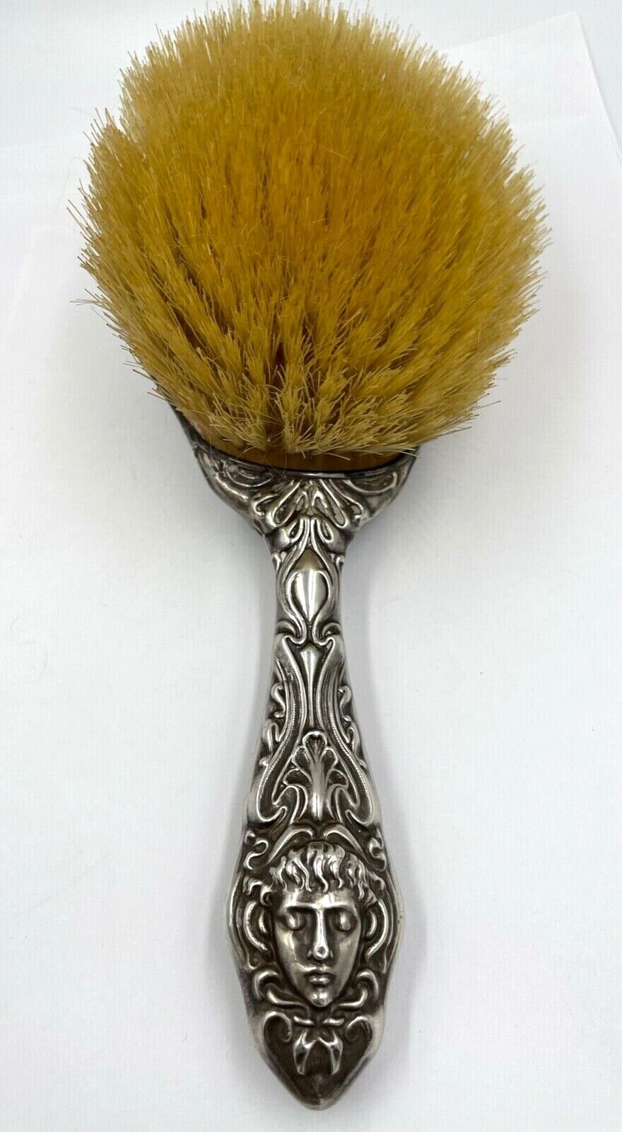 1904 Rare Art Nouveau Sterling Silver Love's Dream Brush Levi & Salaman