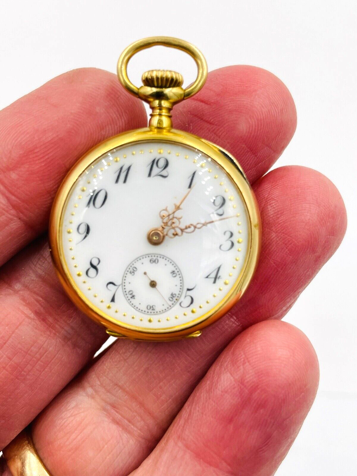 Antique Samuel Kirk & Son Baltimore 14k gold  Pocket Watch Open Face
