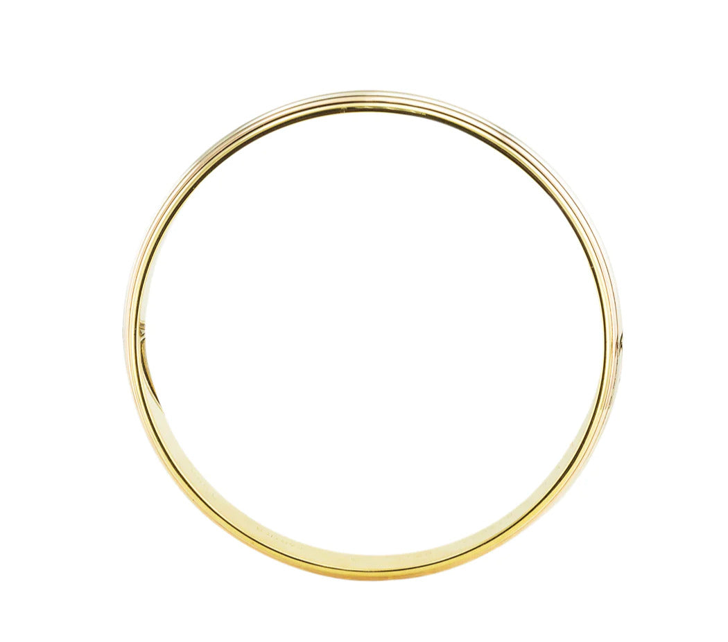 Cartier Tricolor Gold Slip On Bangle Bracelet