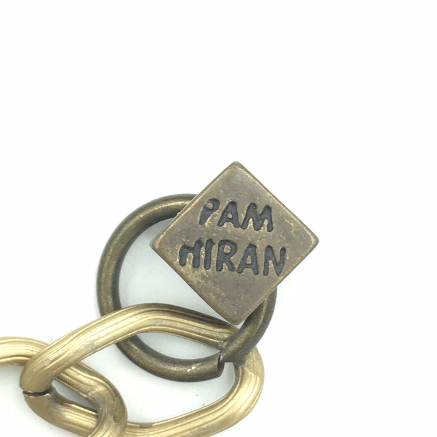 Pam Hiram Empress Fan Moonstone Agate Acrylic Brass Necklace Anthropologie