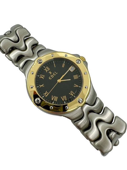 Ebel Sport Wave 18k gold bezel SS Quartz Men's Watch