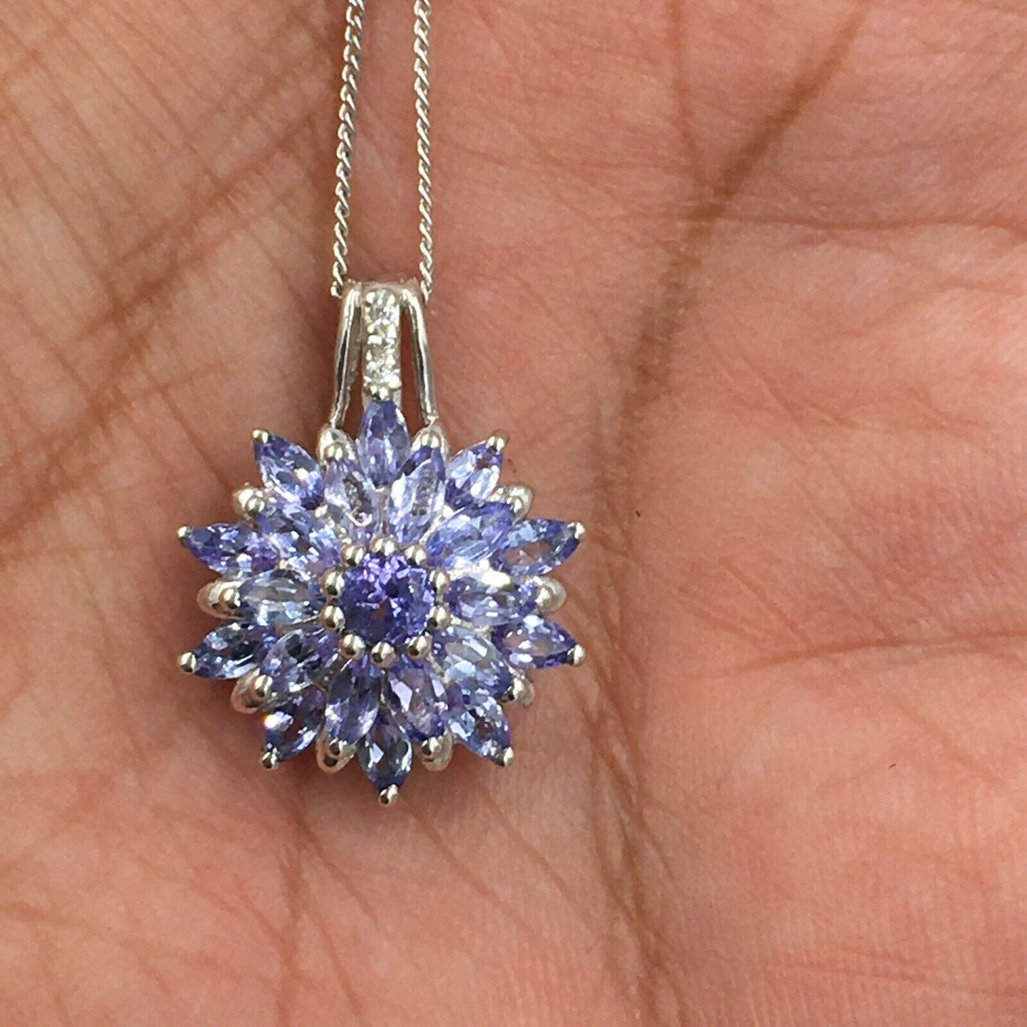 Sts Chuck Clemency Sterling Silver Tanzanite spinel Necklace pendant