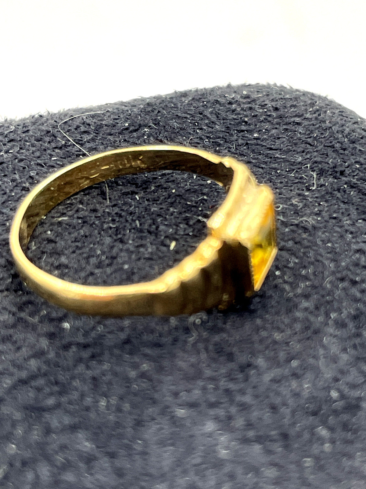 Antique  10K Yellow Gold Ostby & Barton Citrin Child Ring