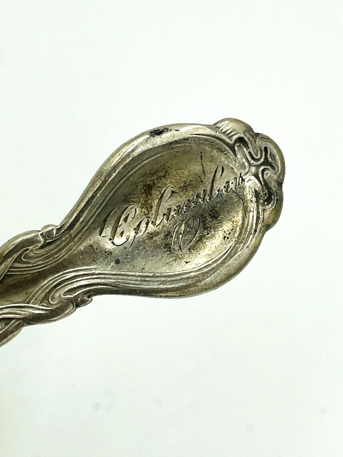 Unger Brothers Sterling Spoon, Loves Dream Teaspoon, 5 7/8" Mono.  Very Nice.
