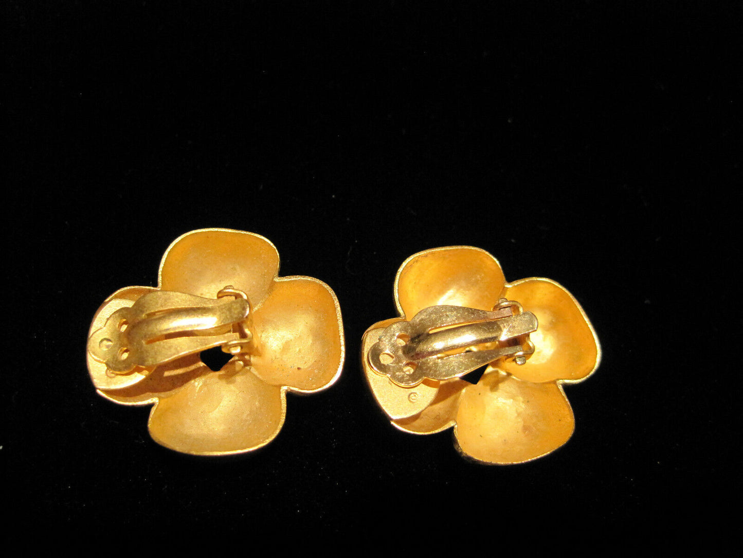 Victoria Varga Matte Gold Knot Clip Earrings