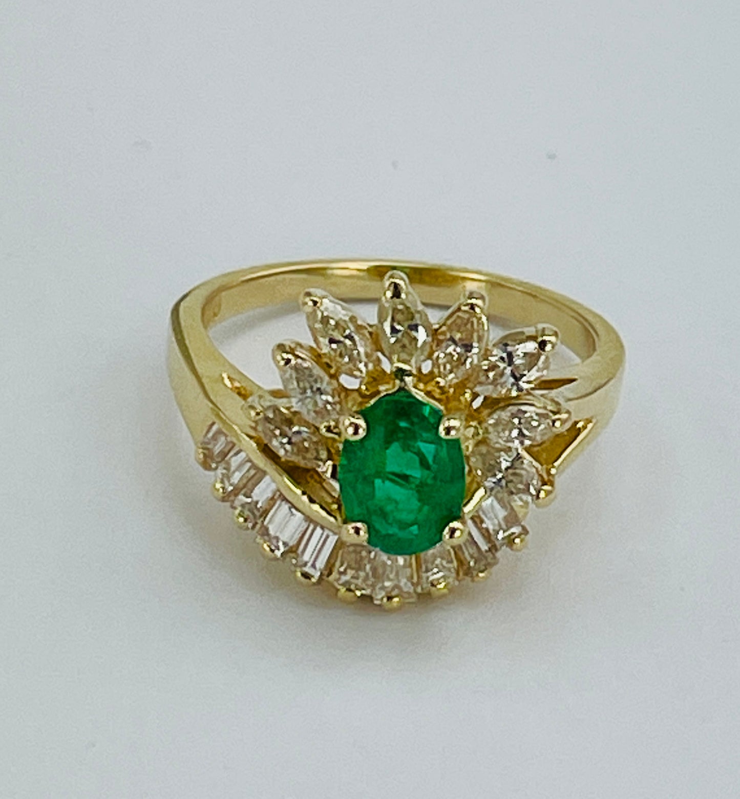 Estate Emerald and Diamond ring